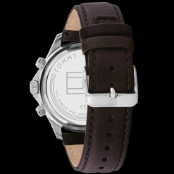 Relogio Aco Ip Cinzento Verde Pele Castanha-Tommy Hilfiger Watches Outlet