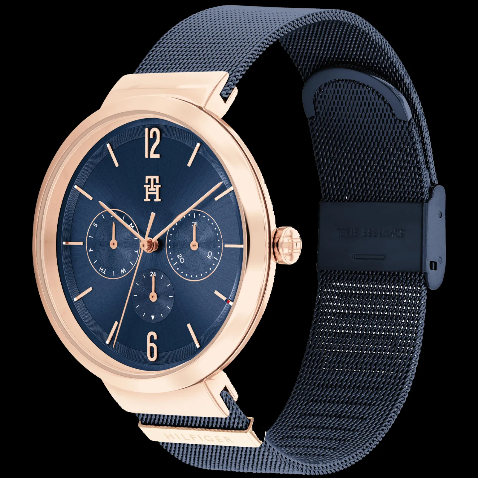 Relogio Aco Ip Dourado Bracelete Malha Milanesa-Tommy Hilfiger Watches Cheap