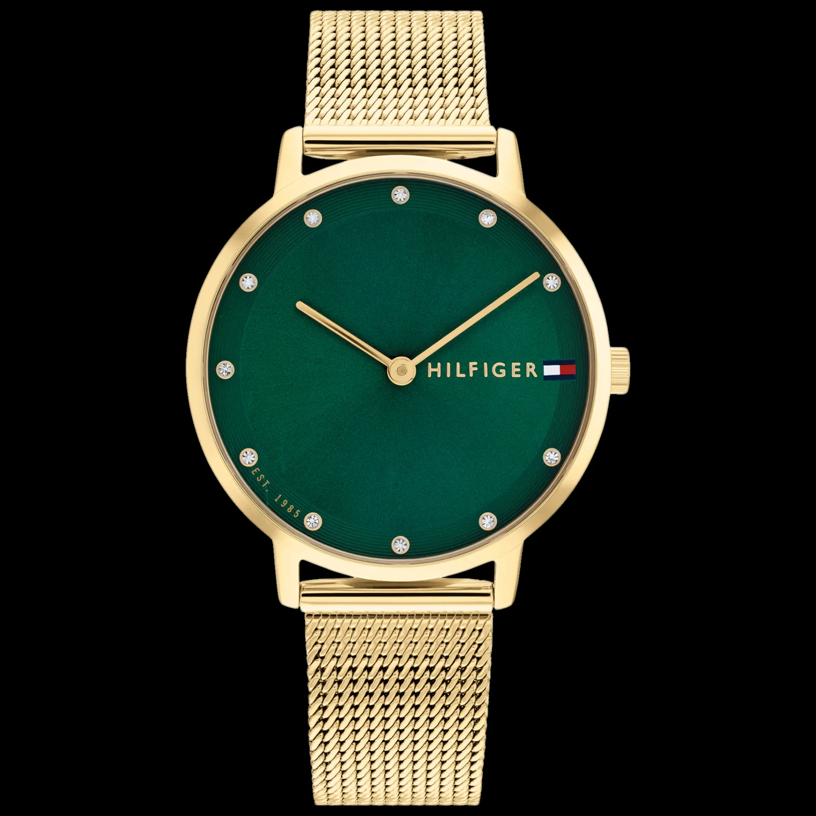 Relogio Aco Ip Dourado, Cristais, Malha Milanesa-Tommy Hilfiger Watches Flash Sale