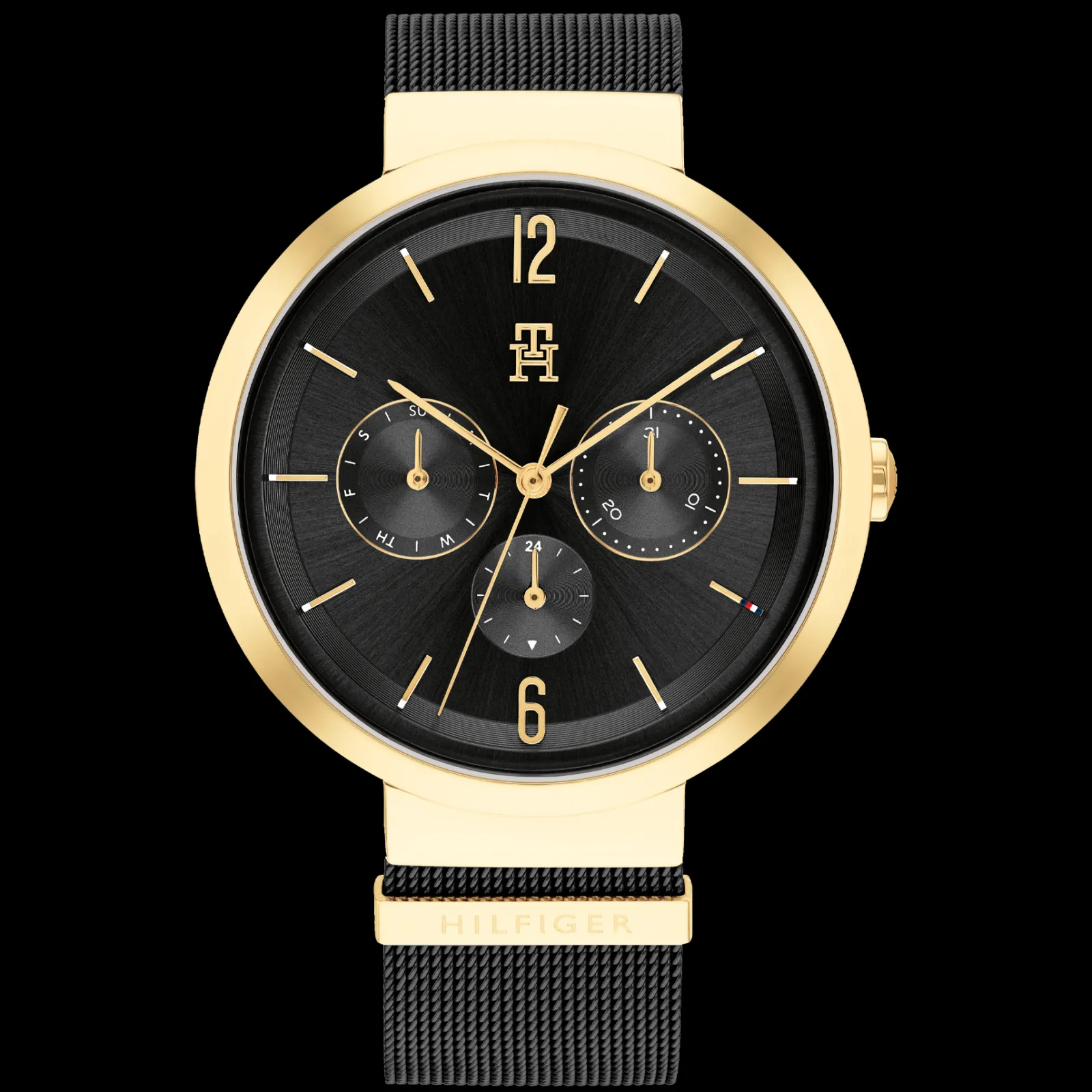 Relogio Aco Ip Dourado E Bracelete Malha Milanes-Tommy Hilfiger Watches New