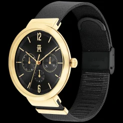 Relogio Aco Ip Dourado E Bracelete Malha Milanes-Tommy Hilfiger Watches New