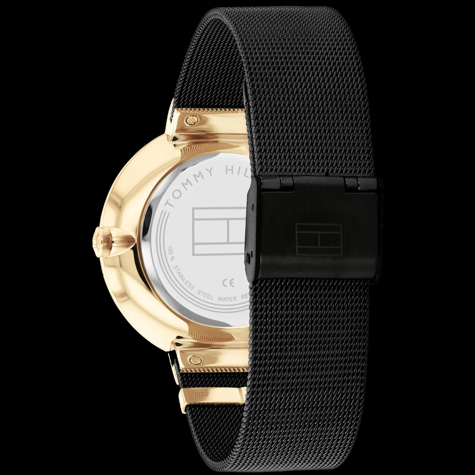 Relogio Aco Ip Dourado E Bracelete Malha Milanes-Tommy Hilfiger Watches New