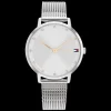 Relogio Aco Prateado, Cristais E Malha Milanesa-Tommy Hilfiger Watches Fashion
