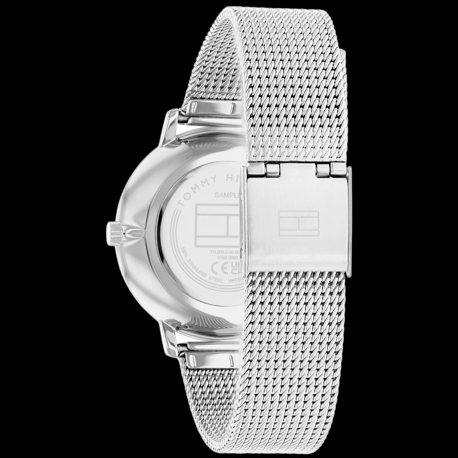Relogio Aco Prateado, Cristais E Malha Milanesa-Tommy Hilfiger Watches Fashion