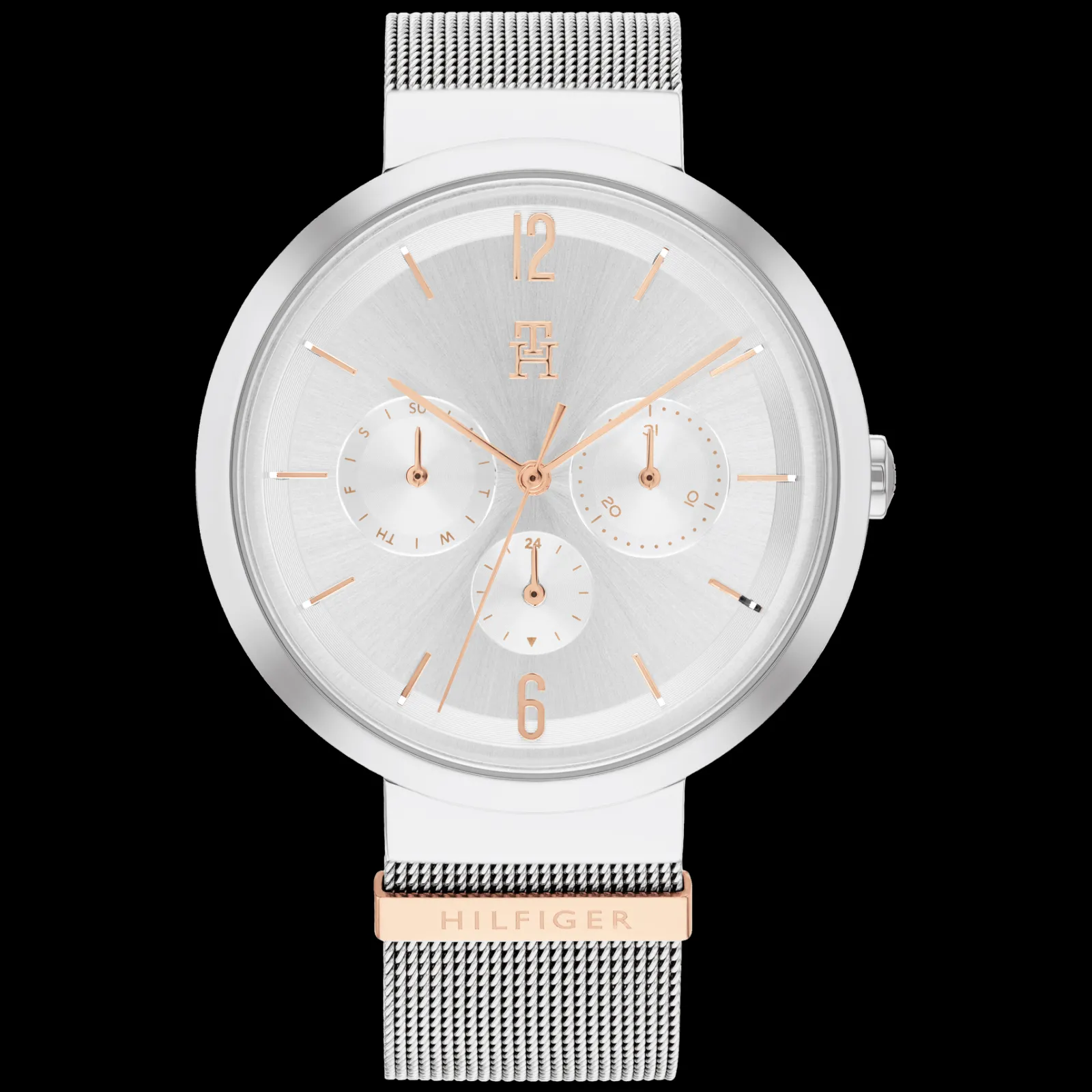Relogio Aco Prateado E Bracelete Malha Milanesa-Tommy Hilfiger Watches Store
