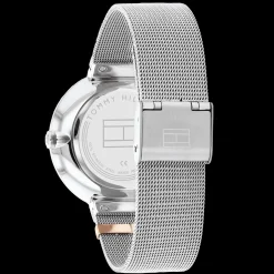 Relogio Aco Prateado E Bracelete Malha Milanesa-Tommy Hilfiger Watches Store