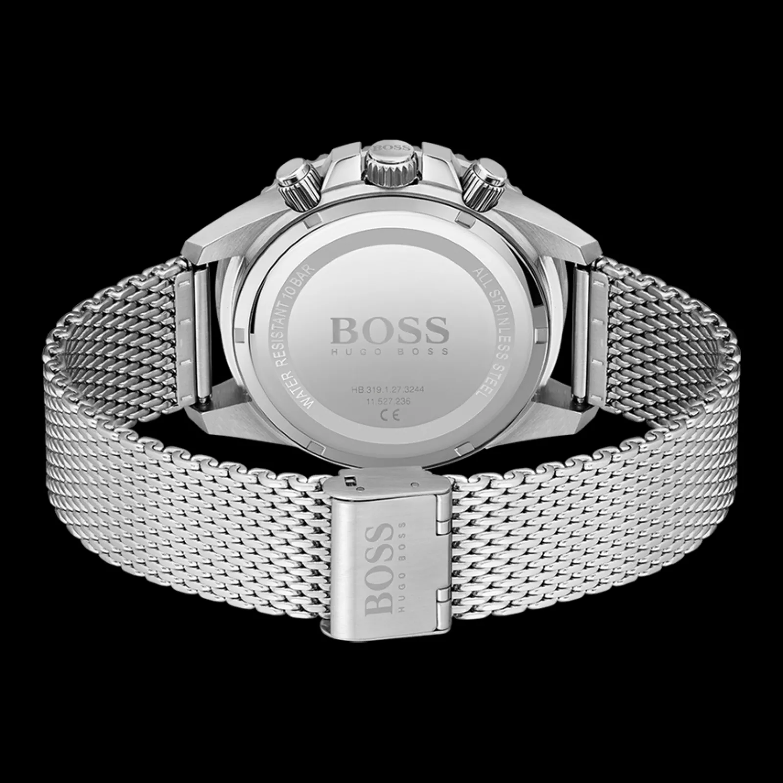 Relogio Admiral Aco Verde Malha Milanesa-Boss Watches New