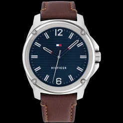 Relogio Azul Aco E Pele Castanha-Tommy Hilfiger Watches Flash Sale