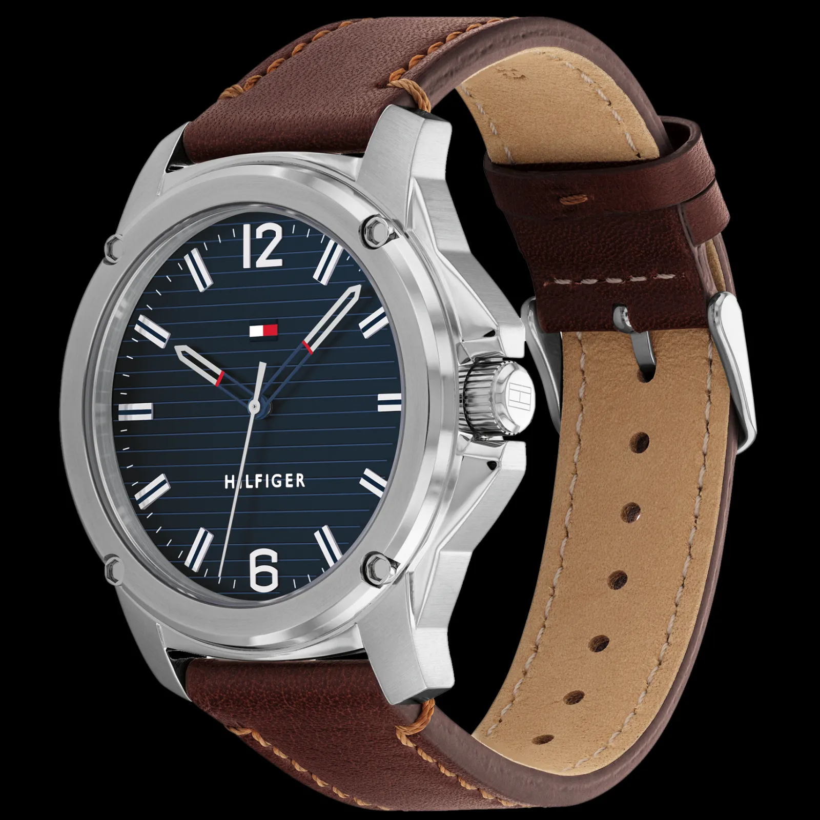 Relogio Azul Aco E Pele Castanha-Tommy Hilfiger Watches Flash Sale
