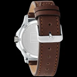 Relogio Azul Aco E Pele Castanha-Tommy Hilfiger Watches Flash Sale