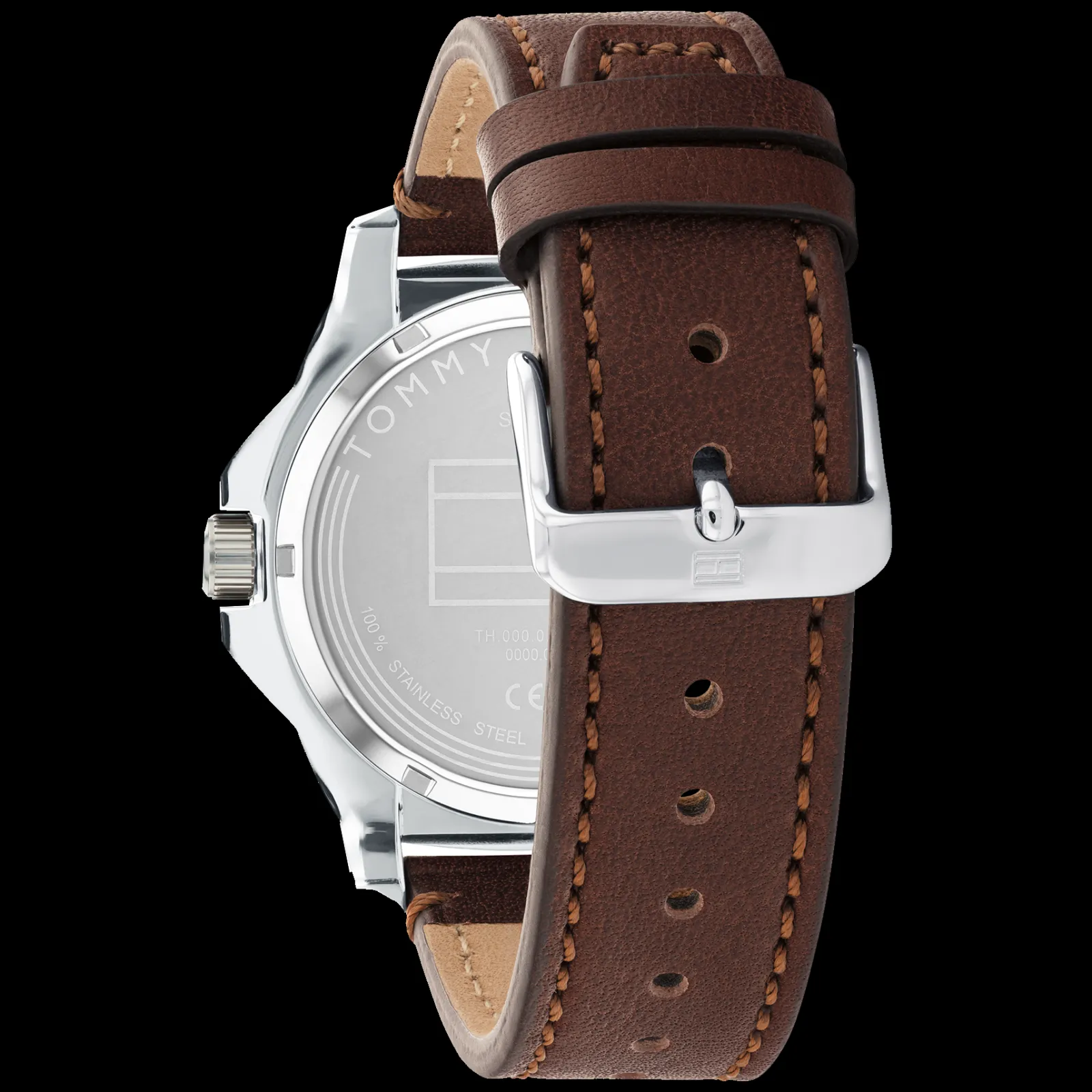 Relogio Azul Aco E Pele Castanha-Tommy Hilfiger Watches Flash Sale