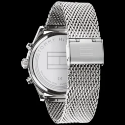 Relogio Azul Aco Malha Milanesa-Tommy Hilfiger Watches New