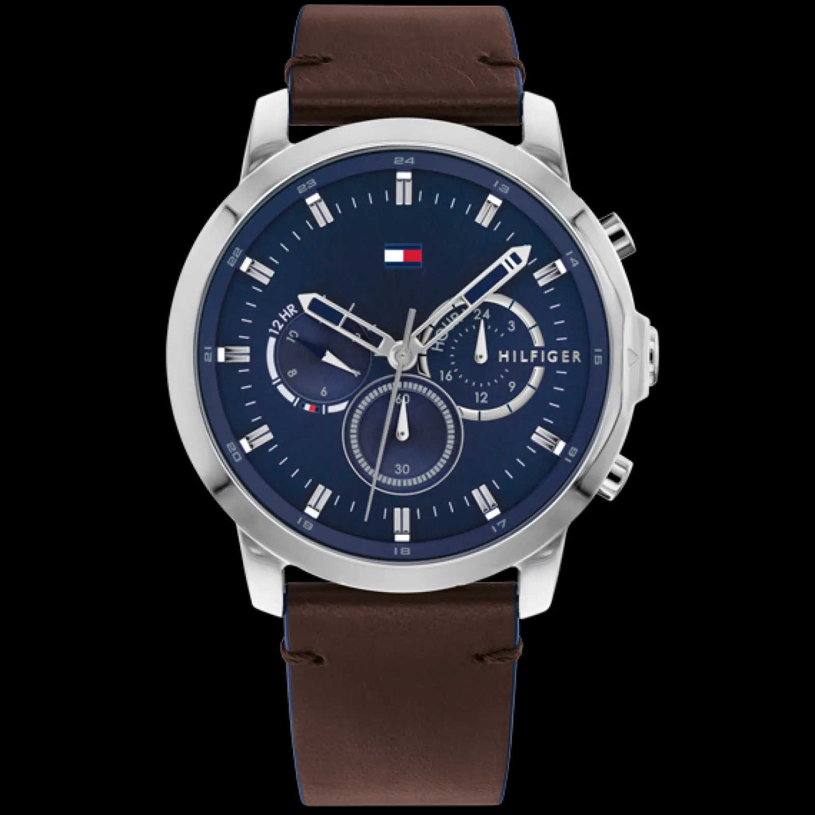Relogio Azul Aco Pele Castanha-Tommy Hilfiger Watches Best