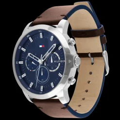 Relogio Azul Aco Pele Castanha-Tommy Hilfiger Watches Best