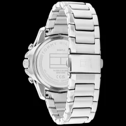 Relogio Azul Aco Prateado E Cristais-Tommy Hilfiger Watches Cheap