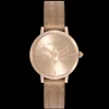Relogio Bee Ultra Slim Aco Ip Dour.Rosa Milanesa-Olivia Burton Best