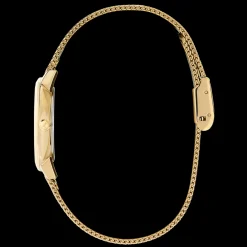 Relogio Bee Ultra Slim Aco Ip Dourado Milanesa-Olivia Burton New