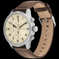 Relogio Bege Aco Pele Castanha-Tommy Hilfiger Watches Outlet