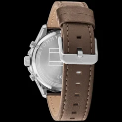 Relogio Bege Aco Pele Castanha-Tommy Hilfiger Watches Outlet