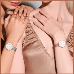 Relogio Belgrave Tbar Aco Bicolor Malha Milanesa-Olivia Burton Clearance