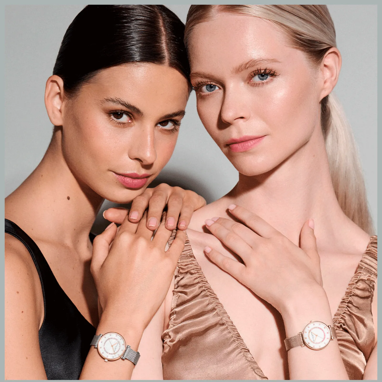 Relogio Belgrave Tbar Aco Bicolor Malha Milanesa-Olivia Burton Clearance