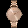 Relogio Belgrave Tbar Aco Dour. Rosa E Cristais-Olivia Burton Store