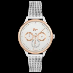 Relogio Birdie Aco Bicolor Malha Milanesa-Lacoste Clearance
