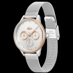 Relogio Birdie Aco Bicolor Malha Milanesa-Lacoste Clearance