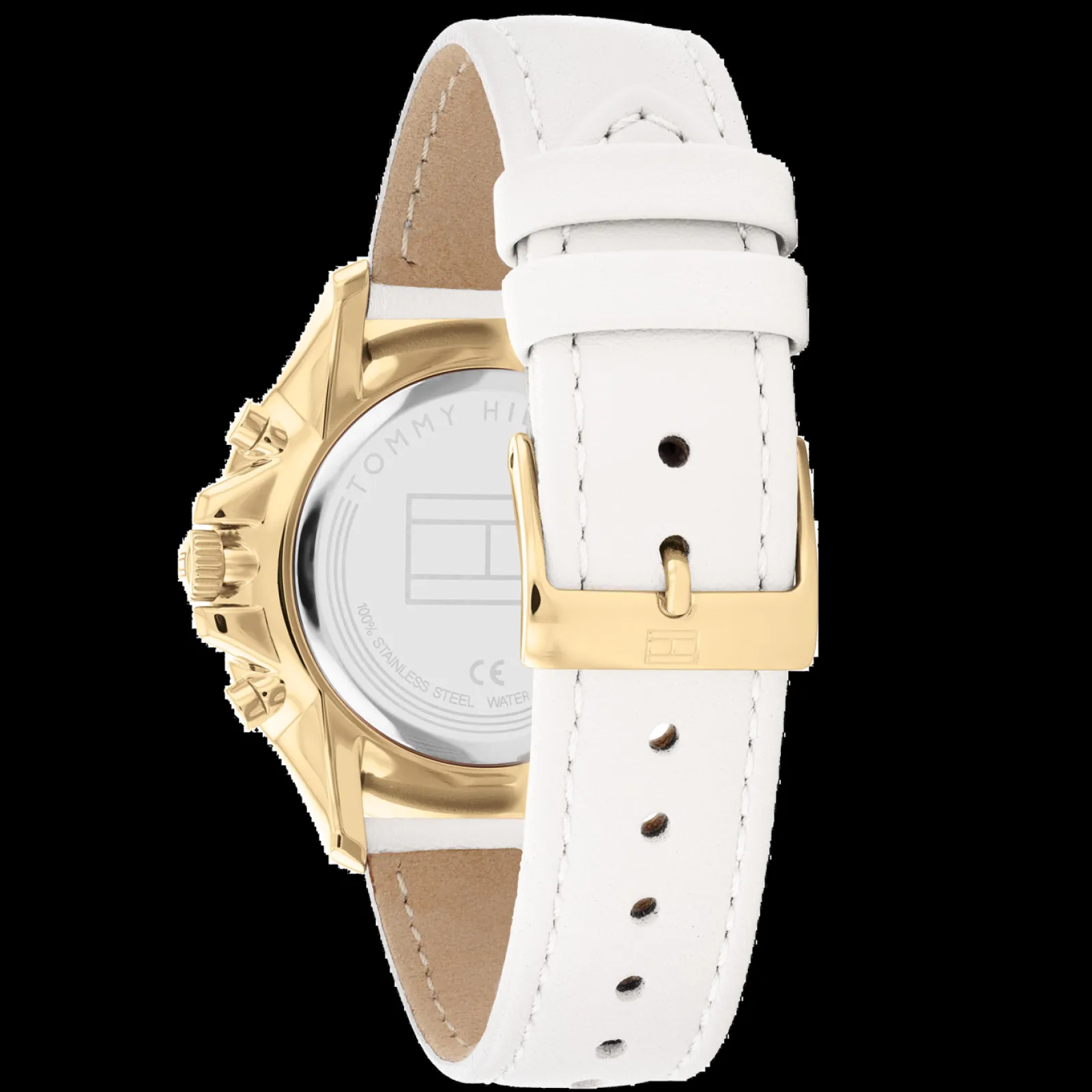 Relogio Branco Aco Dourado Pele Branca-Tommy Hilfiger Watches Best Sale