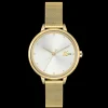 Relogio Cannes Aco Dourado Malha Milanesa-Lacoste New