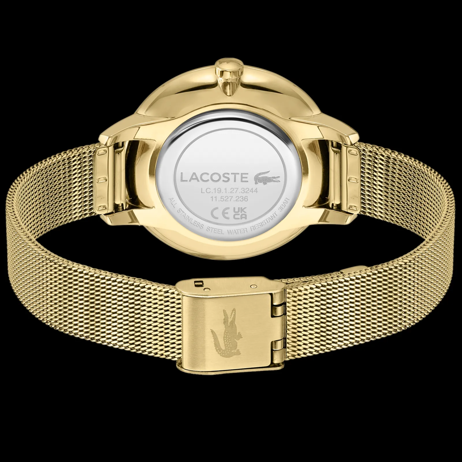 Relogio Cannes Aco Dourado Malha Milanesa-Lacoste New