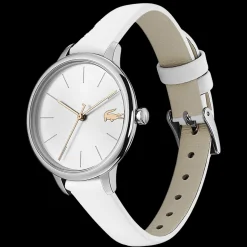 Relogio Cannes Aco Pele Branca-Lacoste Clearance