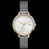 Relogio Cannes Aco Prateado Dourado Malha-Lacoste Sale
