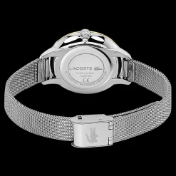 Relogio Cannes Aco Prateado Dourado Malha-Lacoste Sale