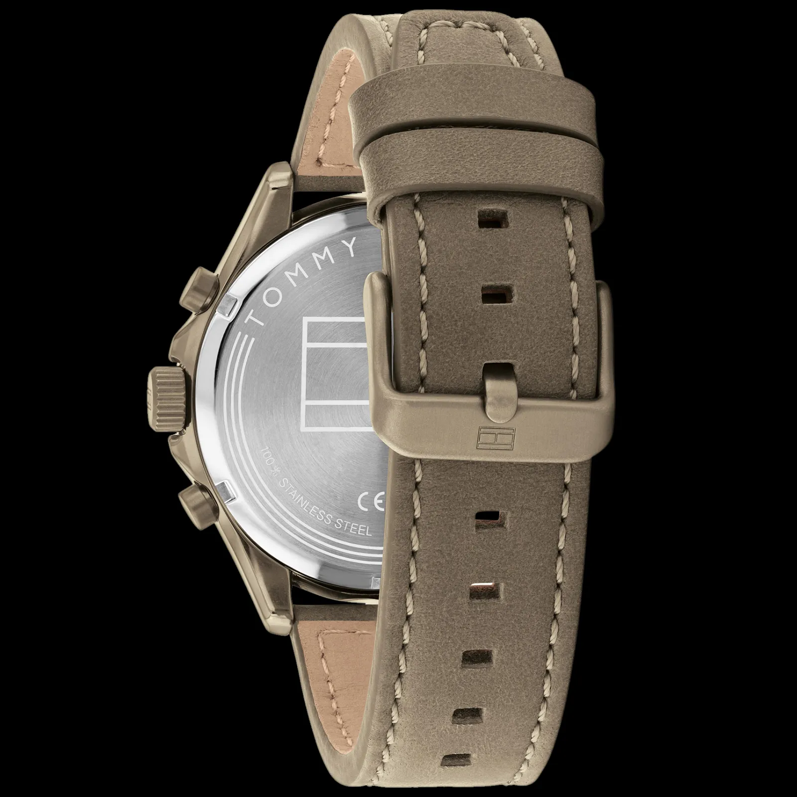 Relogio Caqui Aco Pele Castanha-Tommy Hilfiger Watches New