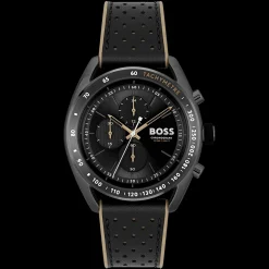 Relogio Center Court Cronografo Aco Ip Preto-Boss Watches Cheap