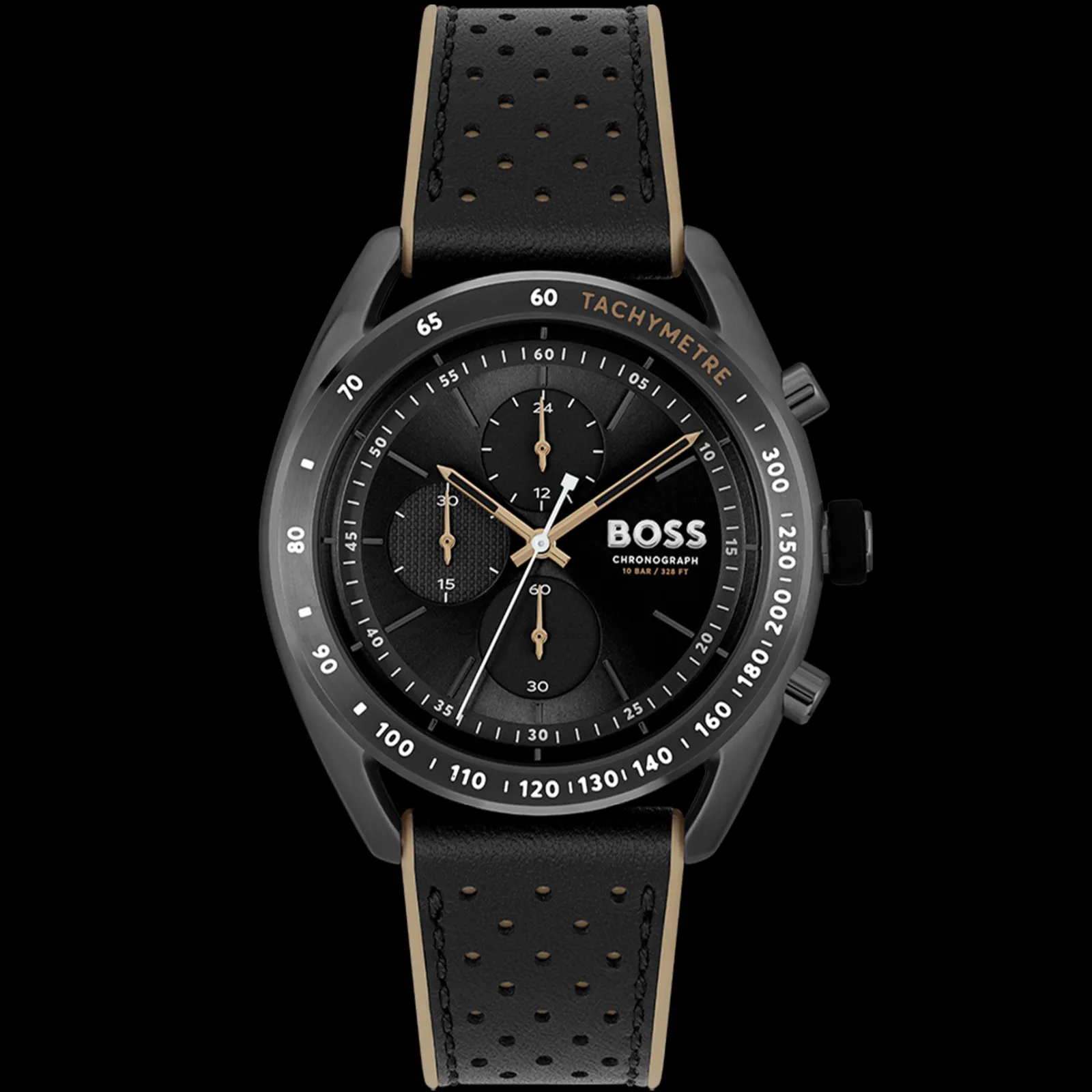Relogio Center Court Cronografo Aco Ip Preto-Boss Watches Cheap