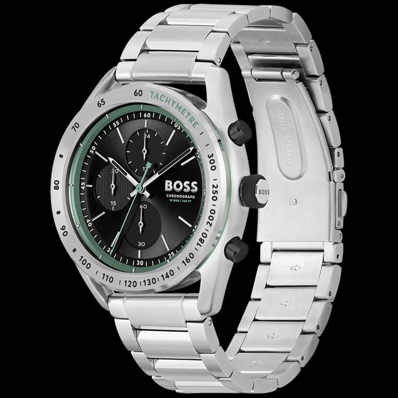 Relogio Center Court Cronografo Aco Preto-Boss Watches Flash Sale