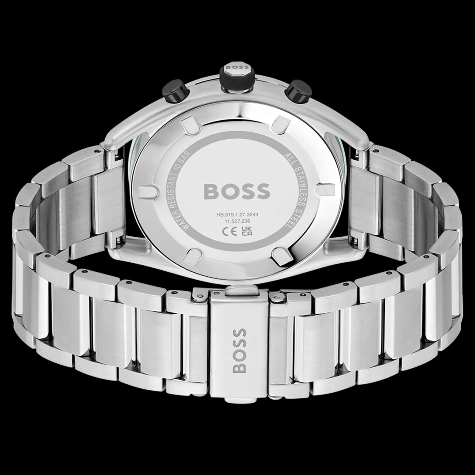 Relogio Center Court Cronografo Aco Preto-Boss Watches Flash Sale