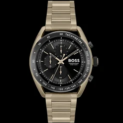 Relogio Center Court Cronografo Preto Aco Bege-Boss Watches Flash Sale