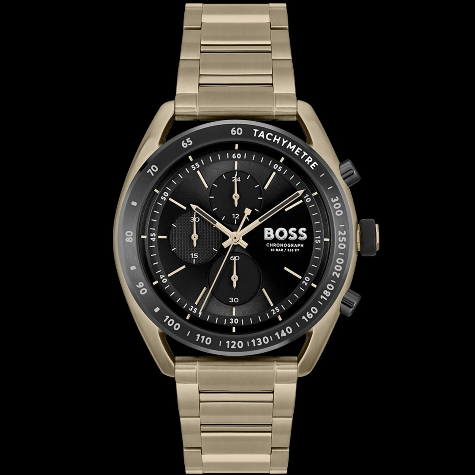 Relogio Center Court Cronografo Preto Aco Bege-Boss Watches Flash Sale