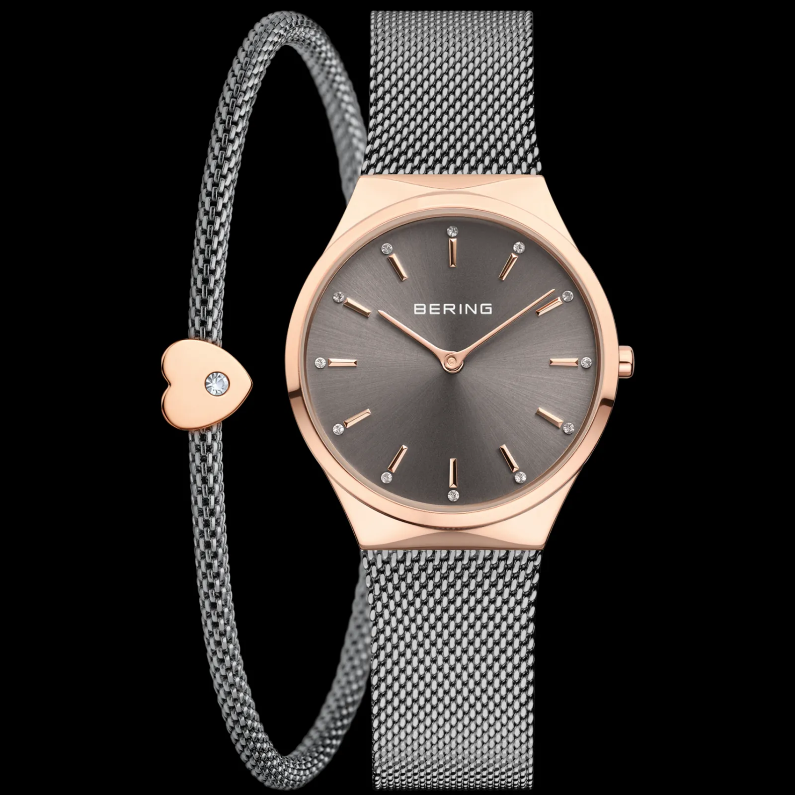 Relogio Classic Cinzento Com Pulseira-Bering Watches Store