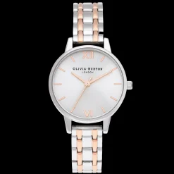 Relogio England Collection Prateado Aco Bicolor-Olivia Burton Hot