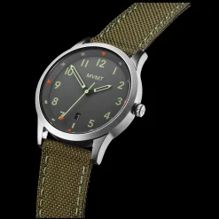Relogio Field Aco Cinzento Tecido Verde-MVMT Shop