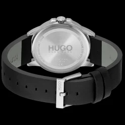 Relogio #First Aco Pele Preta-Hugo Online