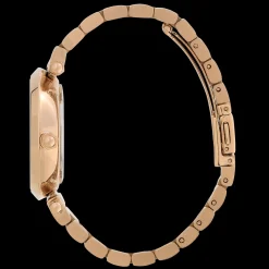 Relogio Floral T-Bar Aco Ip Dou. Rosa E Cristais-Olivia Burton New
