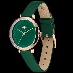 Relogio Geneva Aco Ip Dourado Rosa E Pele Verde-Lacoste Cheap
