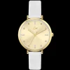 Relogio Geneva Aco Ip Dourado E Pele Branca-Lacoste Hot