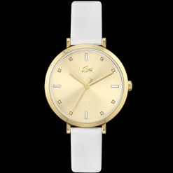 Relogio Geneva Aco Ip Dourado E Pele Branca-Lacoste Hot