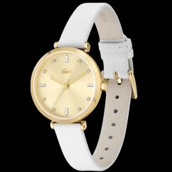 Relogio Geneva Aco Ip Dourado E Pele Branca-Lacoste Hot